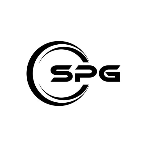 SPG letter logo design in illustration. Vector logo, calligraphy ...