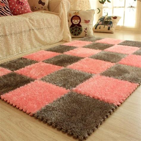 DIY Soft Plush No Slip Interlocking 30x30 Shag Carpet Squares – Classy ...