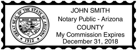 Arizona Public Notary Rectangle Stamp Carousel Checks