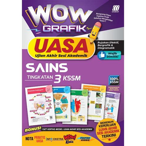 Sasbadi Rujukan Wow Grafik Uasa Kssm Sains Tingkatan