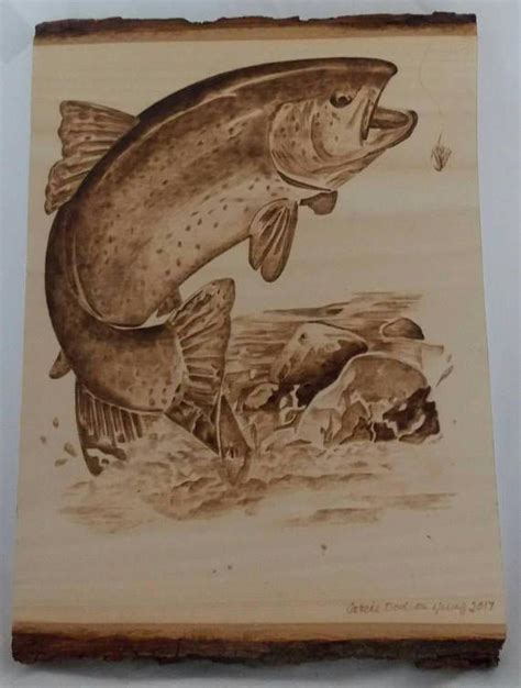 Pyrography Bass Rustic Woodburning Bass Fishing Fisherman Etsy