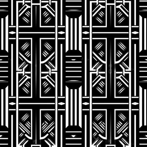 Premium Ai Image A Black And White Geometric Pattern With Lines Generative Ai