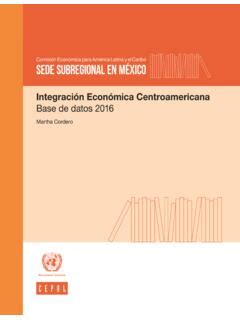 Integración Económica Centroamericana CEPAL integraci 243 n econ