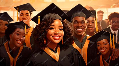 Premium Photo | African black graduation students