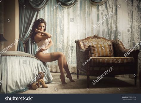 Sexy Woman Wearing Beautiful Lingerie Posing Stock Photo 739824514 Shutterstock