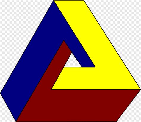 Penrose Triangle Optical Illusion Optics Triangle Angle Text Png