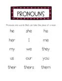 Pronoun Anchor Chart Teaching Resources Tpt