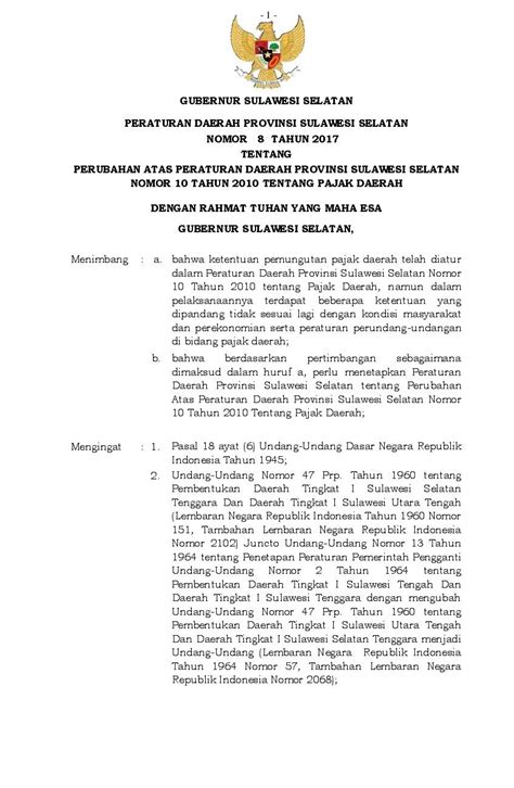 Peraturan Daerah Provinsi Sulawesi Selatan Tentang Garis Sempadan