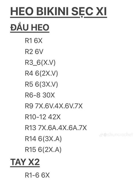 Chia sẻ chart móc len Hướng Dẫn Móc Heo Bikini Sẹc Xi Đầu Heo tải xuống