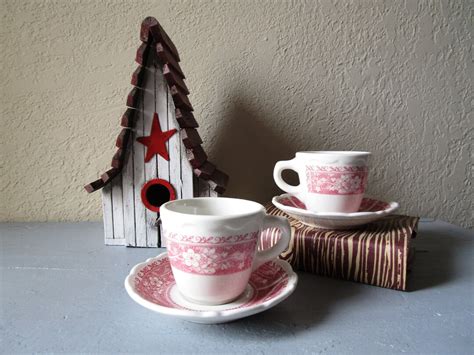 Syracuse China 2 Cups and Saucers - Etsy