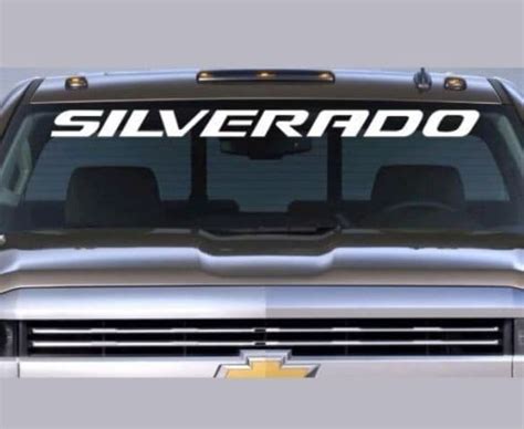 Chevy Silverado Stock Style Windshield Banner Decal Sticker | Custom Made In the USA | Fast Shipping