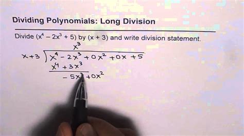 Long Division Of Polynomials With Missing Terms Youtube