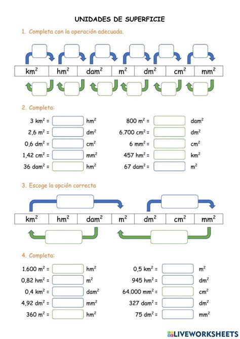 Unidades De Superficie Online Pdf Exercise Mathematics Math Save