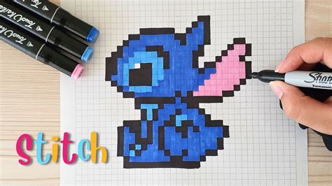 Como Dibujar A STITCH En PIXEL ART Tutorial Paso A Paso Stich YouTube