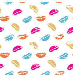 Pop Art Lips Seamless Pattern Sexy Woman S Vector Image