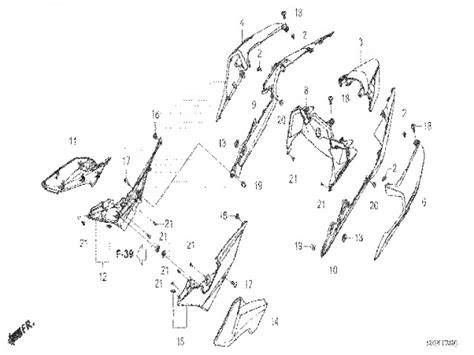 Cacha Bajo Asiento Derecha Honda Cb 500 F Abs 2019 2021