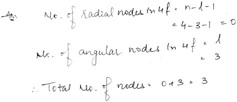 Total Number Of Nodes Angular Nodes And The Radial Nodes In Case Of F