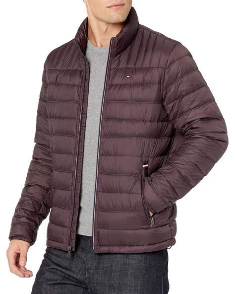 Tommy Hilfiger Mens Real Down Insulated Packable Puffer Jacket In Black