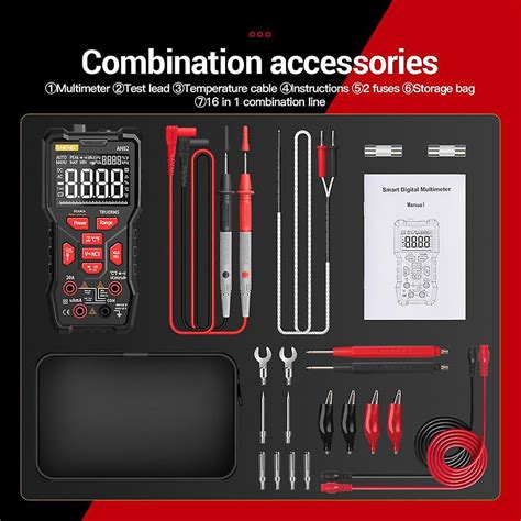 Aneng An Counts Digital Multimeter Ac Dc Ammeter Volt Ohm Tester