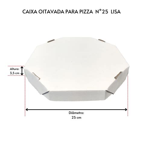 Caixa De Pizza Oitavada Basic N25 25 Unidades Tamarozzi Embalagens