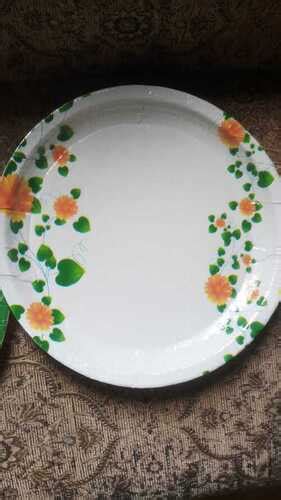 Lightweight Eco Friendly Biodegradable Round Printed Disposable Paper Plate At Best Price In