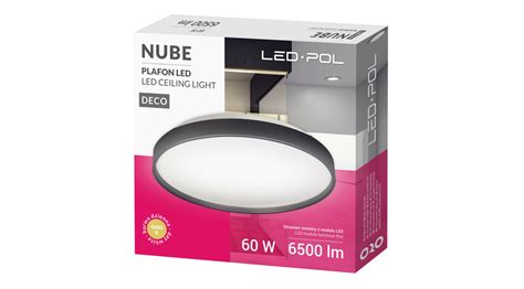 Plafon Led W Czarny Oro Nube Agata