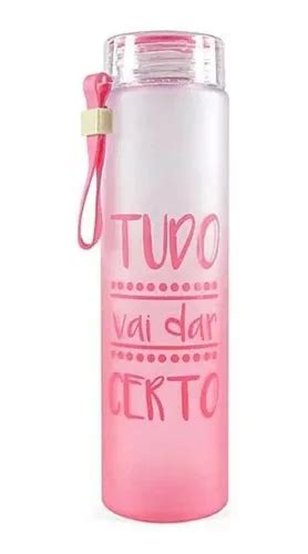 Garrafa De Agua Fosca Frases 500 Ml Rosa Parcelamento Sem Juros