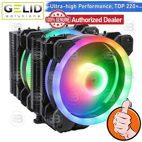 Coolblasterthai Gelid Glacier Black High Performance Twin Tower