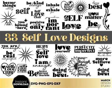 Self Love Svg Bundle Self Love Club Svg Motivational Inspirational Svg