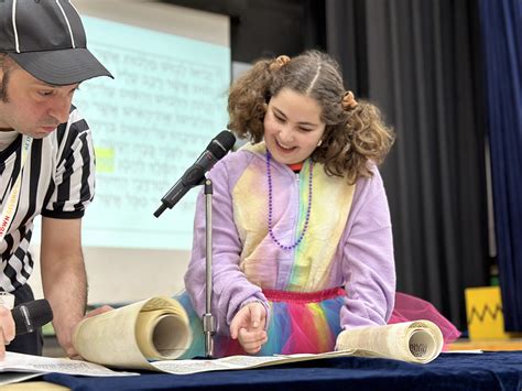 Megillah Reading And Choirs Singing Schechter Boston