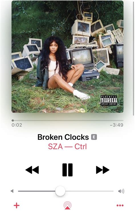 Broken Clocks - SZA | Radio playlist, Music album cover, Music album covers