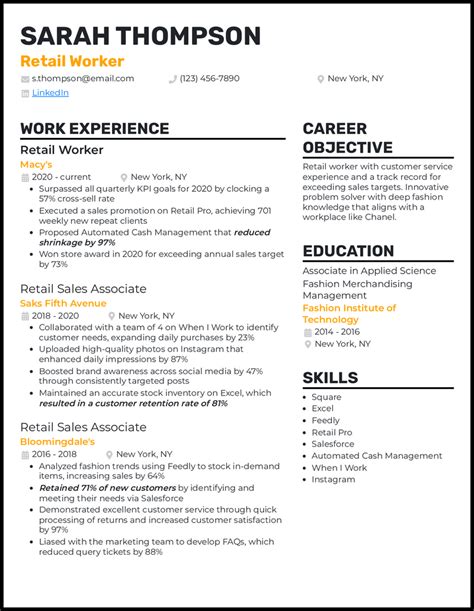 11 Real Retail Resume Examples That Worked In 2024