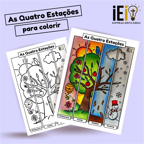 As quatro estações para colorir Imprima esta Ideia Explore os jogos