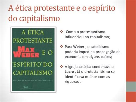 A Tica Protestante E O Esp Rito Do Capitalismo Catolicismo