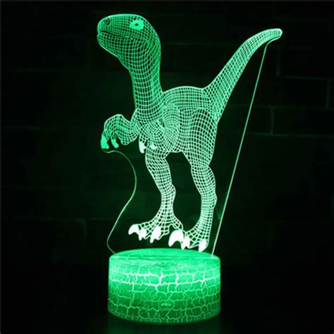 Nette dinosaurier thema 3D Lampe LED nacht licht 7 Farbe Ändern Touch