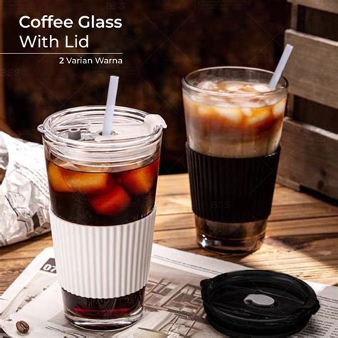 Jual Gelas Minum Kopi Tumbler Ml Anti Panas Kaca Glass Dengan