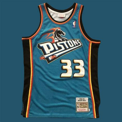 Camisa Jersey Detroit Pistons Grant Hill Mitchell And Ness