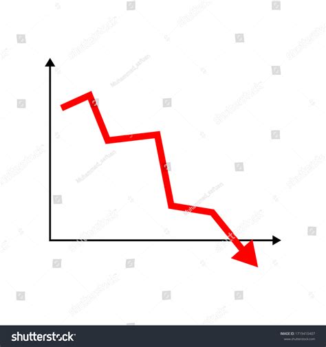 Illustration Vector Red Line Graph Shows Stock Vector (Royalty Free ...