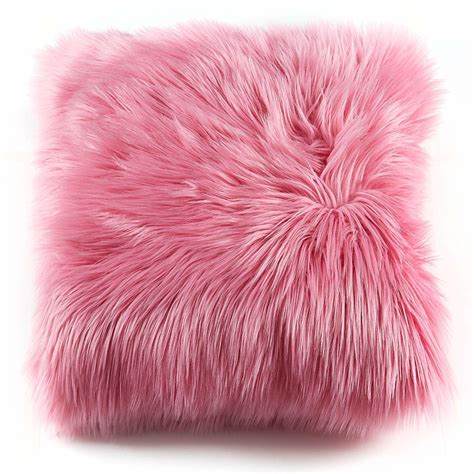 Decorative New Luxury Series Merino Style Fuzzy Fur Throw Pillow Hot