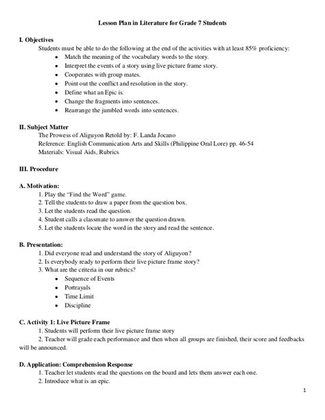 What Is The Format Of Semi Detailed Lesson Plan Printable Templates Free