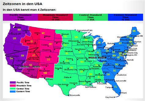 Zeitzonen Usa Karte Karte