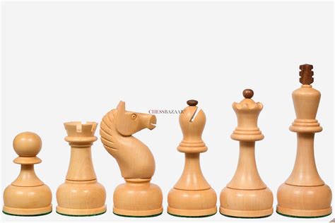 The 1961 Soviet Championship Weighted Wooden Chess Pieces In Sheesham