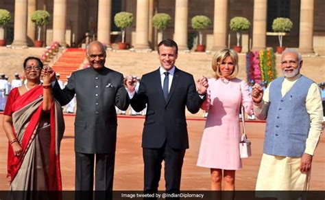 Macron In India Highlights: French President Welcomed At Rashtrapati Bhavan