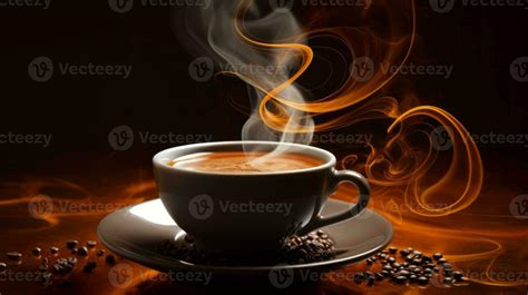 Coffee steam forming elegant swirls. Generative AI 29267678 Stock Photo ...