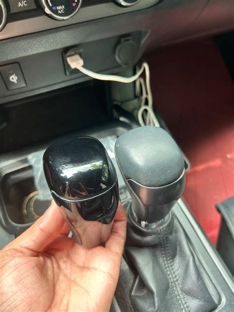 Amazon Pursuestar Piano Black Leather Gear Shift Knob Shifter Fit