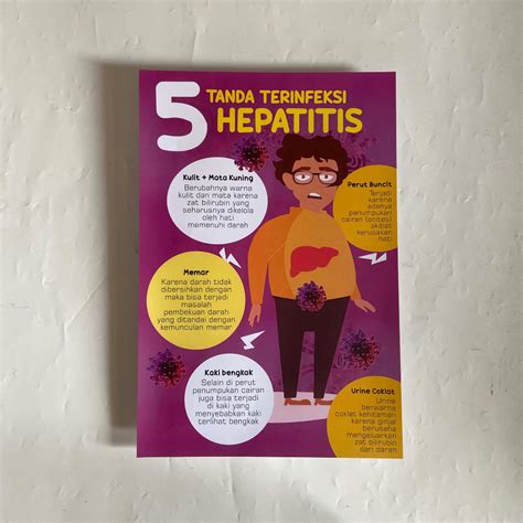 Jual Poster Kesehatan Poster Hepatitis 5 Tanda Hepatitis Laminasi