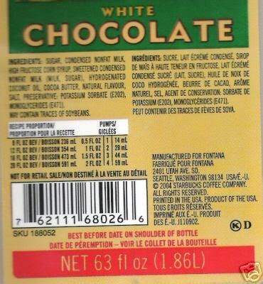 Starbucks / Fontana White Chocolate Mocha Syrup w/ pump | #27048014