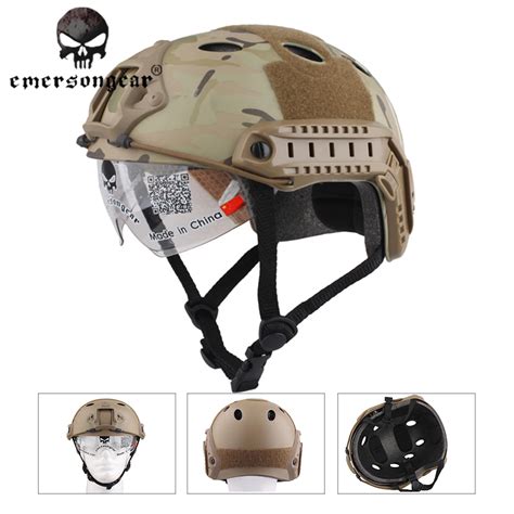 Emersongear Fast Helmet With Protective Goggle Pj Abs Tactical Military