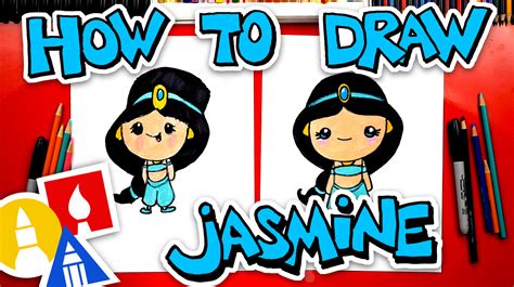 How To Draw Princess Jasmine From Aladdin - Art For Kids Hub