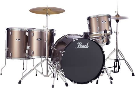 Pearl Roadshow 5 Piece Rock Drum Set With Hardware Bronze Metallic